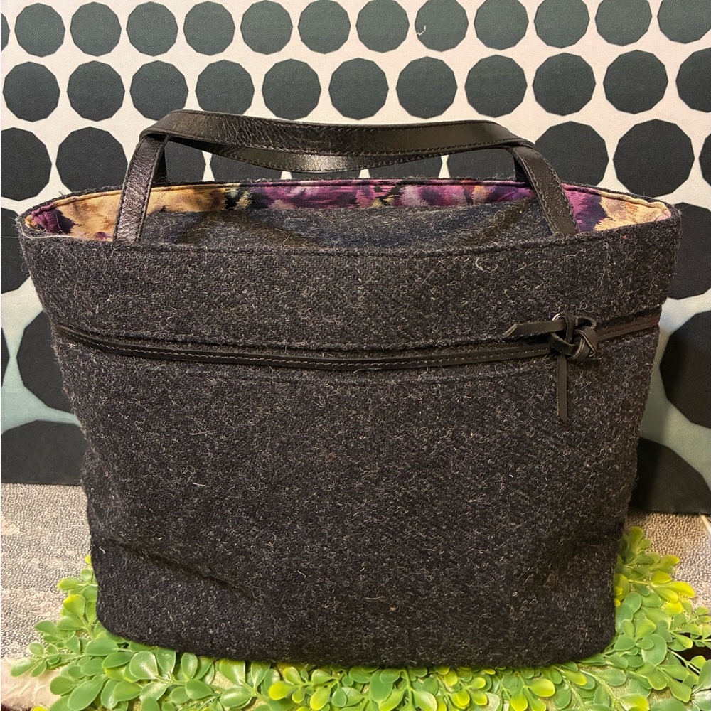 Kate Spade Charcoal Bag with Floral Interior